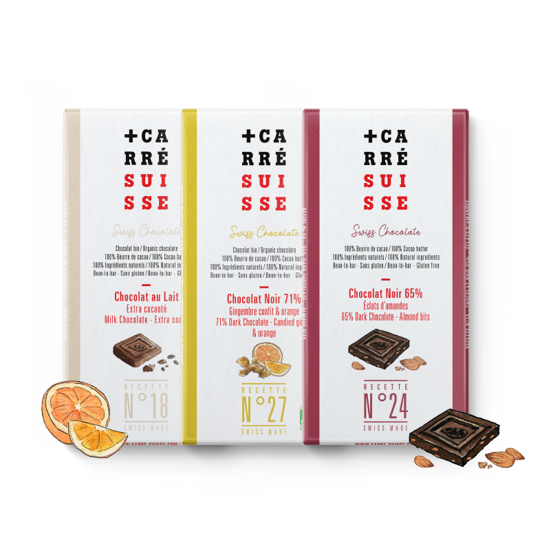 Packaging illustration tablette de chocolat